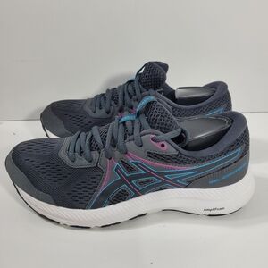 Asics Womens Gel Contend 7 Running Shoes Sneakers Size 7 1012A911 Grey Blue